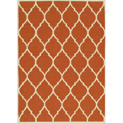 Flatweave Wool Geometric Indoor Rug