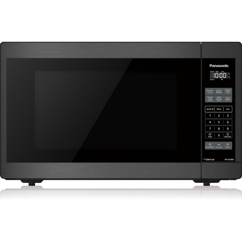Four à micro-ondes inverseur de taille moyenne 1200 W NNSC688SC de Philips, 7 fonctions de cuisson automatique, verrouillage enfant, acier inoxydable noir