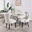 Caesar Velvet Dining Chairs, Ergonomic Curved back With Solid Wooden Legs- Side Chair for Dining Room Kitchen Living Room -1160605346