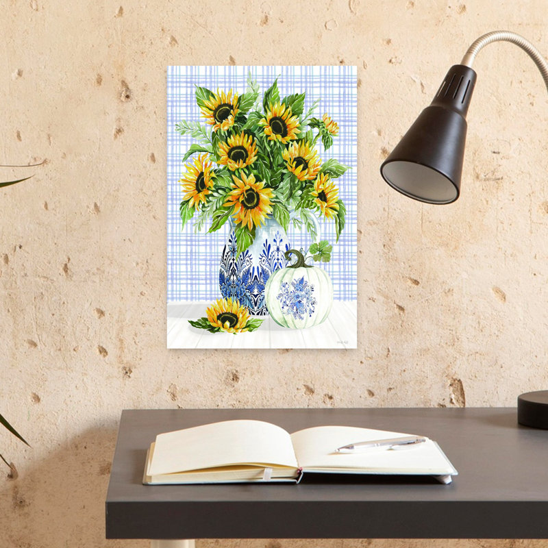 Art contemporain, paysage d'automne, H 18 po x l 12 po