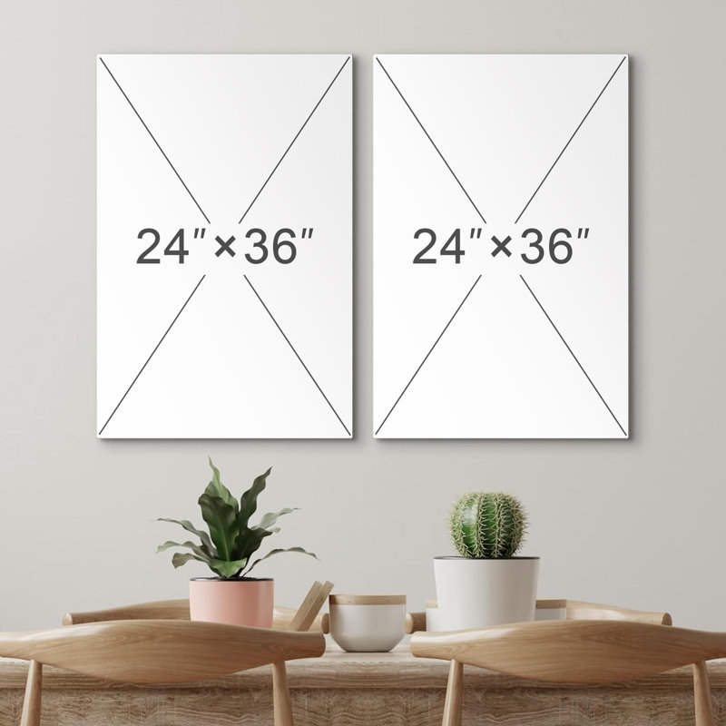 Minimal Landscape Beige Tan Abstract Grunge Modern Art Minimalist Neutral Decor Frame 2 Pieces Picture - Canvas Print