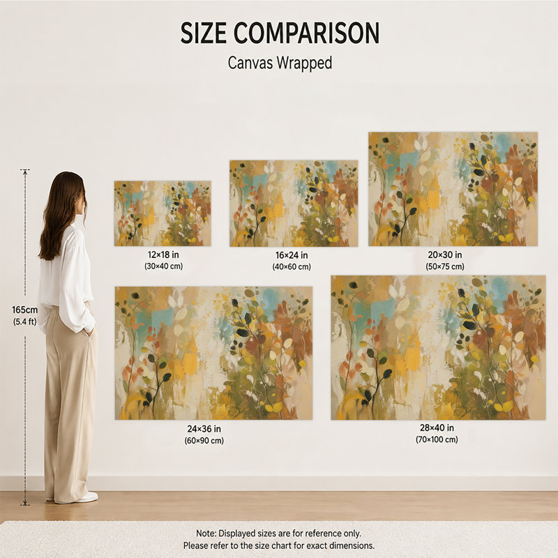 "Neutre chaud jaune sarcelle abstrait", 28 po x 40 po