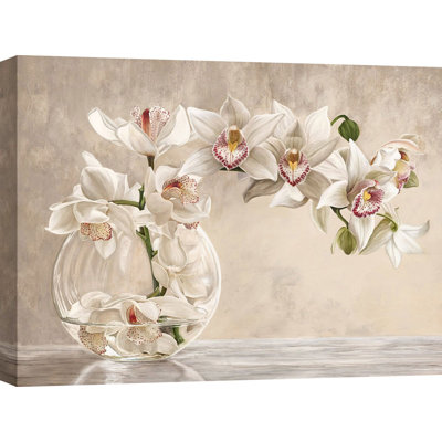 Orchid vase 1 Piece Wrapped Canvas Painting