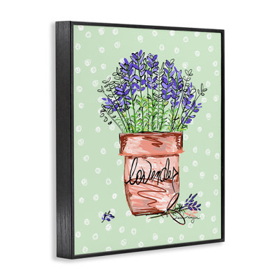 Lavande en pot giclée, design par Susan Lugar