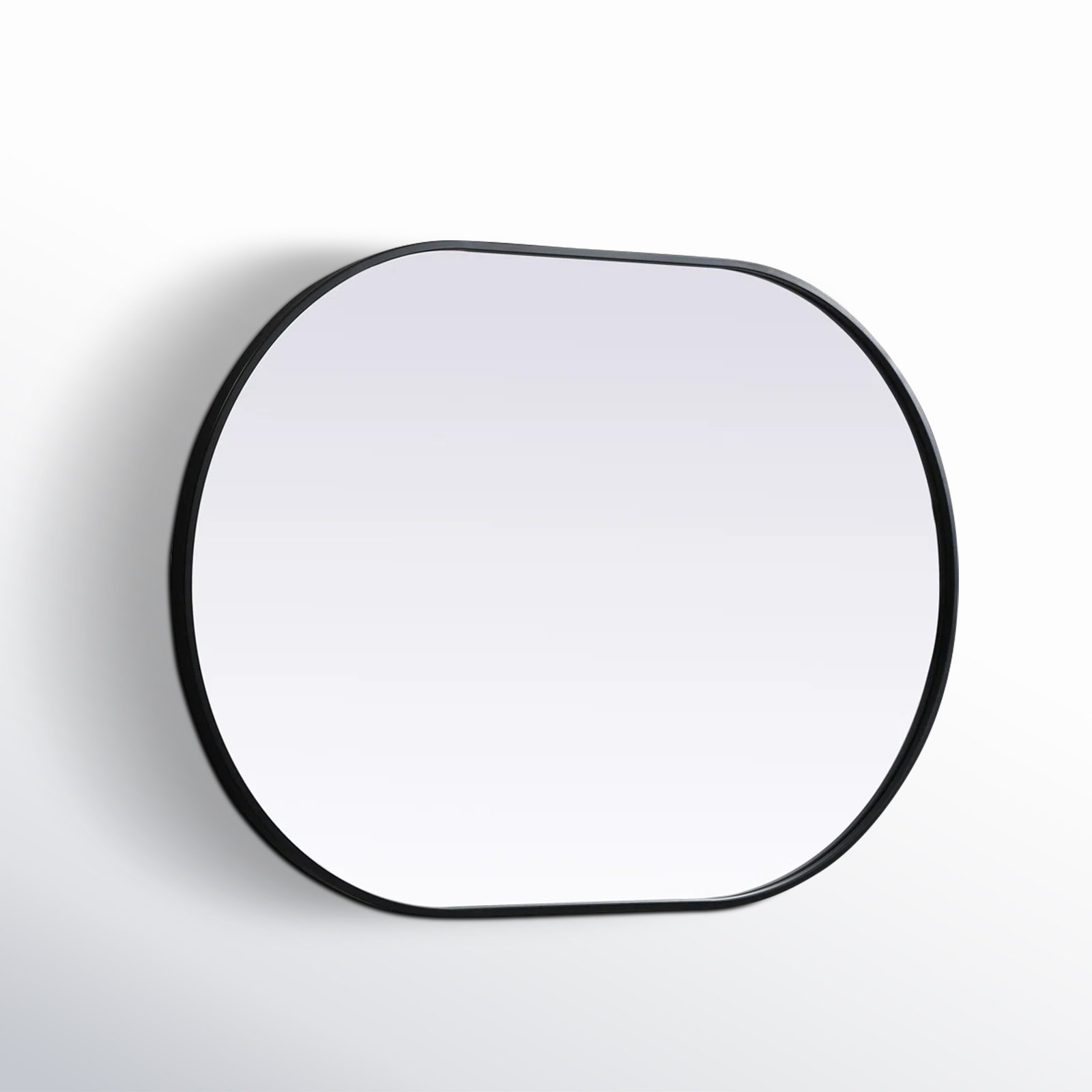Sabine Metal Pill Wall Mirror, Black, 40" x 27"