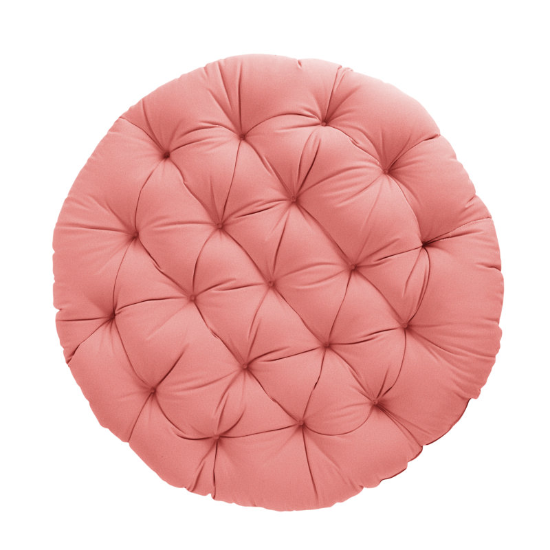 Coussin intérieur / extérieur Sunbrella Papasan, Coral, L 44 po x P 44 po, Polyester