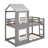 Hruni Kids Twin Over Twin Bunk Bed-1301831522