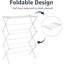 Portant à linge pliable pour sécher à l'air, usage intérieur / extérieur - P 14,5 po x l 29,5 po x H 41,8 po, blanc