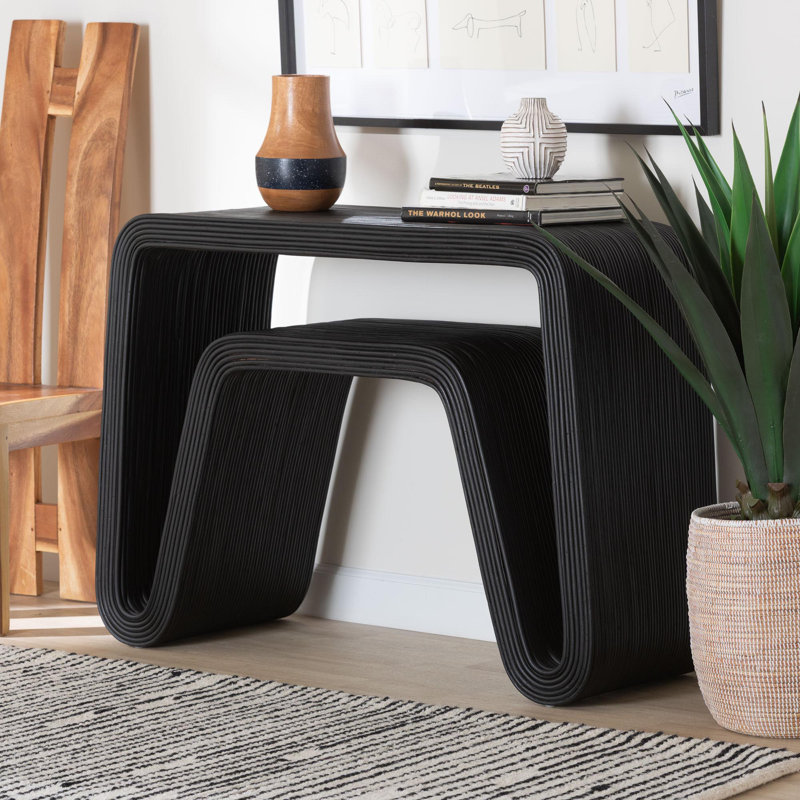 Console Bali & Pari Abebi Black Rattan