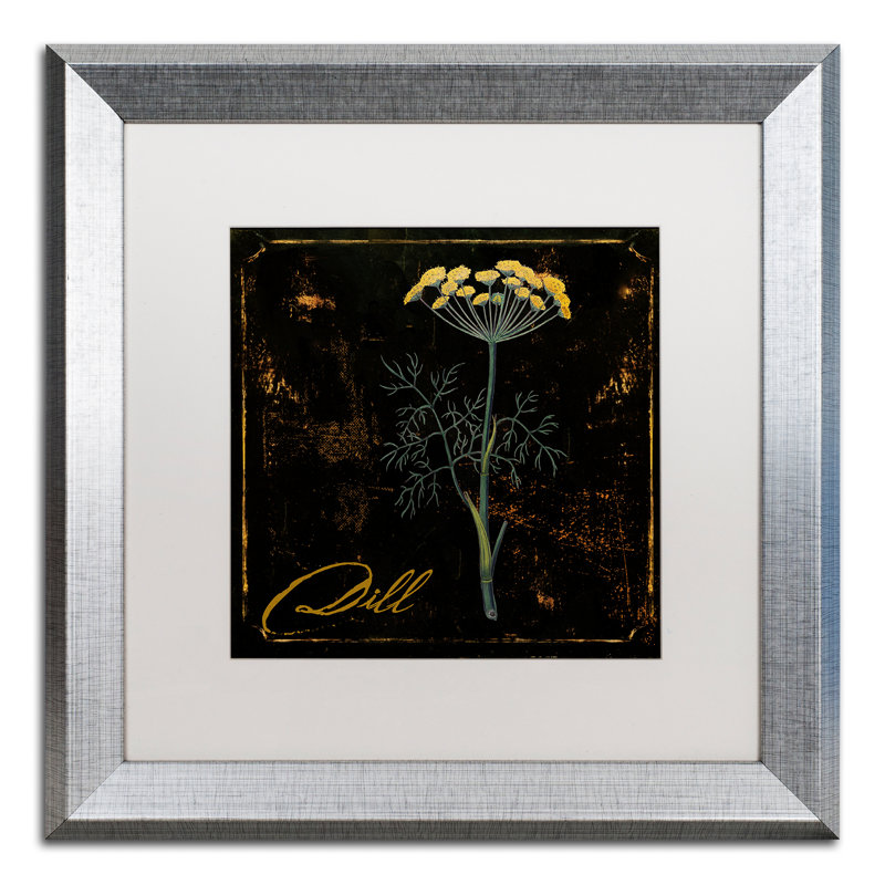 Jadaya «Black Gold Herbs I», impression encadrée, Blanc, H 16 po x l 16 po x P 0,5 po