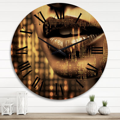 Horloge murale en bois massif Rhodri