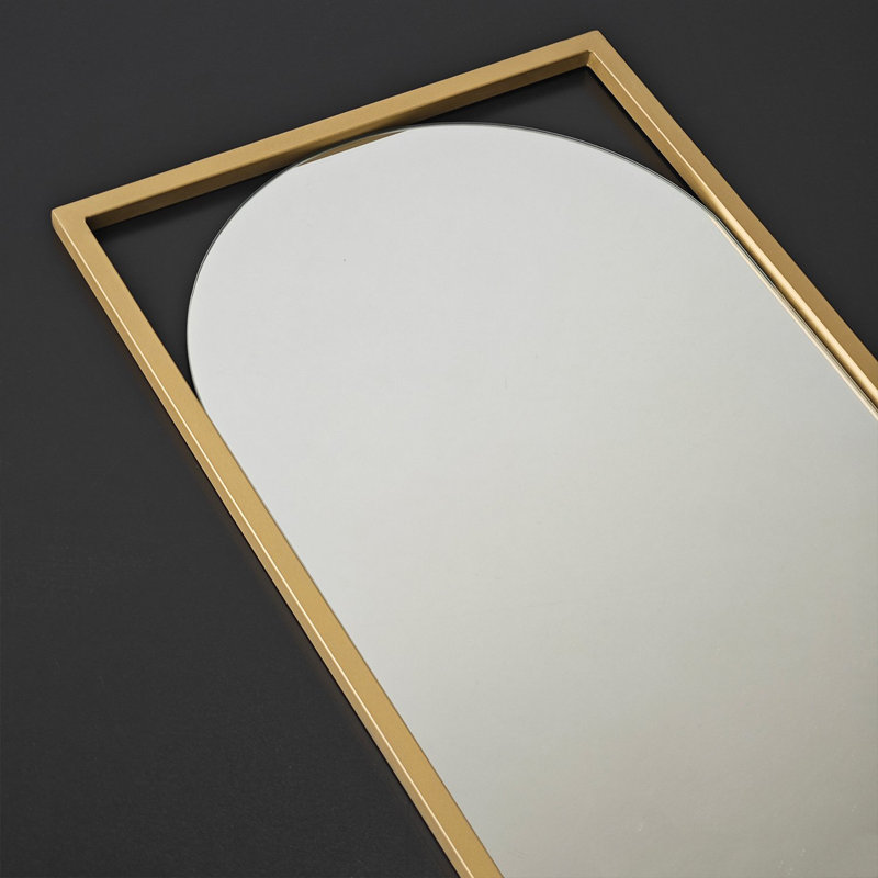 Roselore Elegant Gold Wall Mirror, 40 x 65.8 inches | 100% MDF, Thickness: 0.7 inches | Ecological Flotal-E Design, Modern Glam Concept | Perfect for Living Room, Entryway & Bedroom Decor, Stylish & Functional