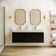 Valencia 60" Wall Mount Double Sink Bathroom Vanity with Top and Sinks (Faucets Not Included)
