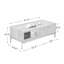 Table basse moderne de 47 po avec porte à lattes et tablette ouverte Bridgeview