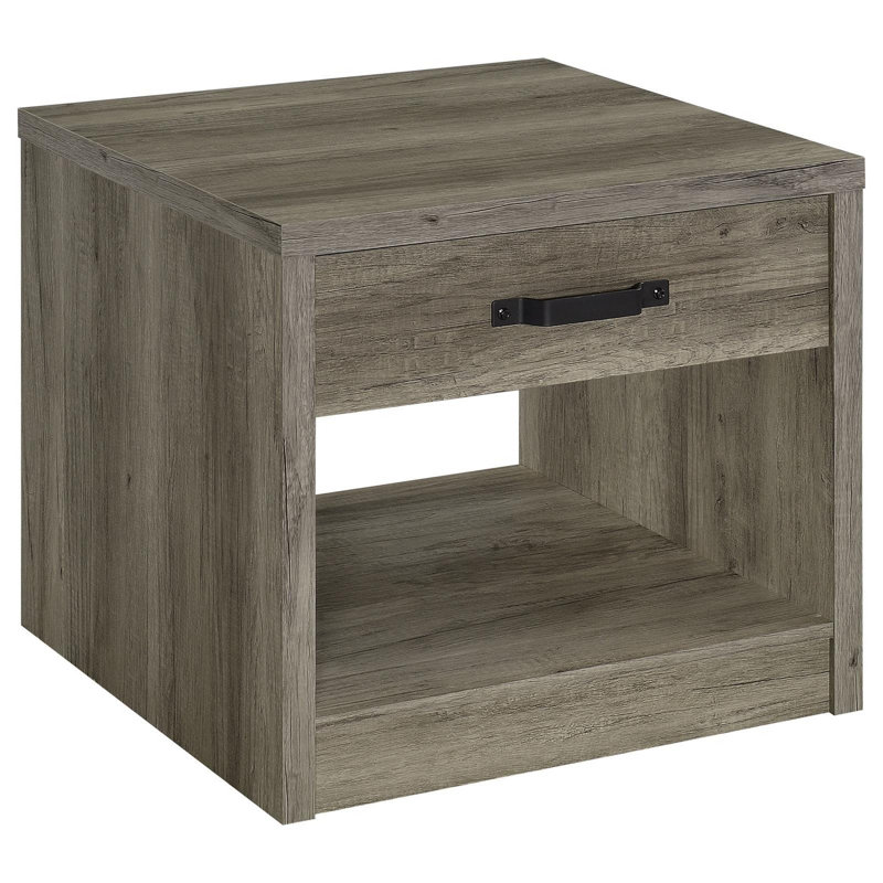 Zuria 22.25'' Tall Square End Table in Gray Driftwood