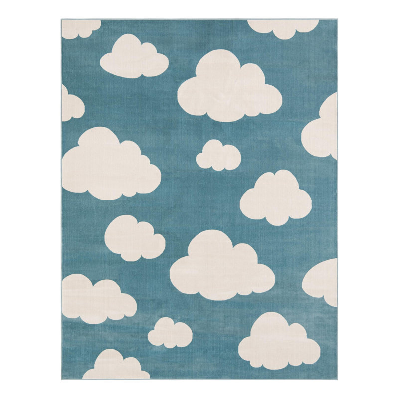 Unique Loom Clouds Whimsy Kids Rug, Rectangle 7'10" x 10'