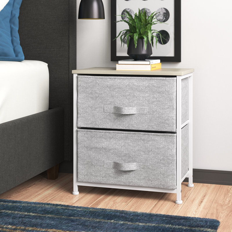 Bannerman 45cm W Metal Bedside Table