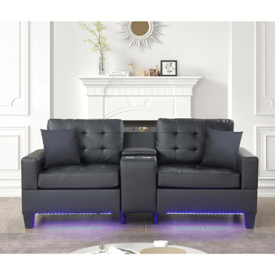 Canapé en tissu PVC avec lumières DEL