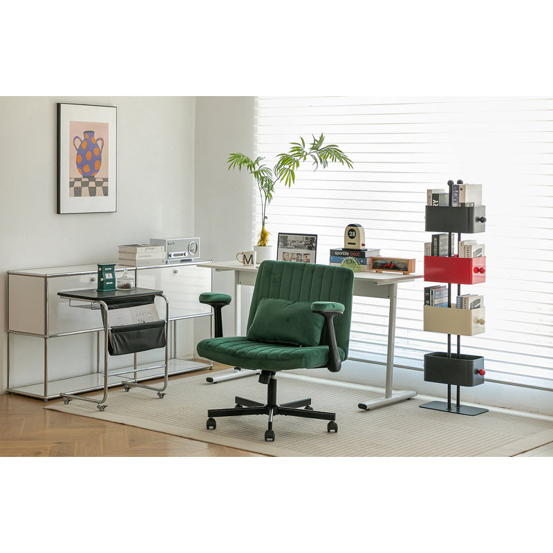 Chaise de bureau Green Velvet Criss Cross