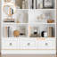 Akxel 47.2" W 3-Drawer Wood Grain Bookshelf-1484468043