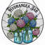 Panneau de vitrail en verre coloré 12 "H Hydrangea-296336707