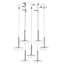 Luminaire suspendu cylindrique à 7 lumières DEL