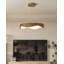 Lustre rond ondulé imitation bois Wabi-Sabi-133227606