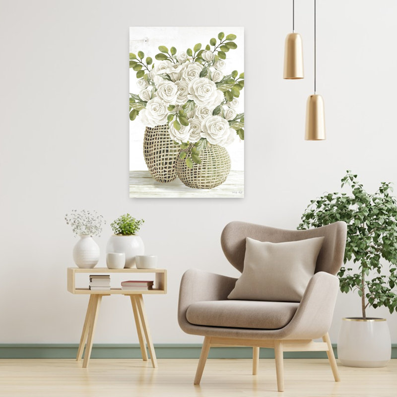 Art floral tissé, H 36 po x l 24 po
