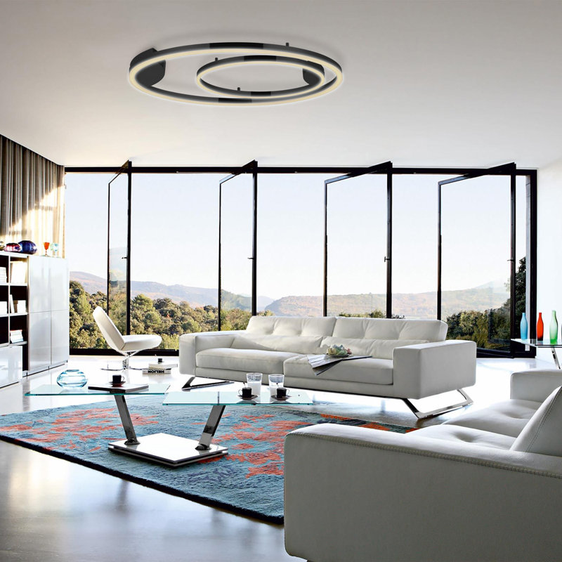 LED wall and ceiling lamp Ring 80 dimmable, Chrome