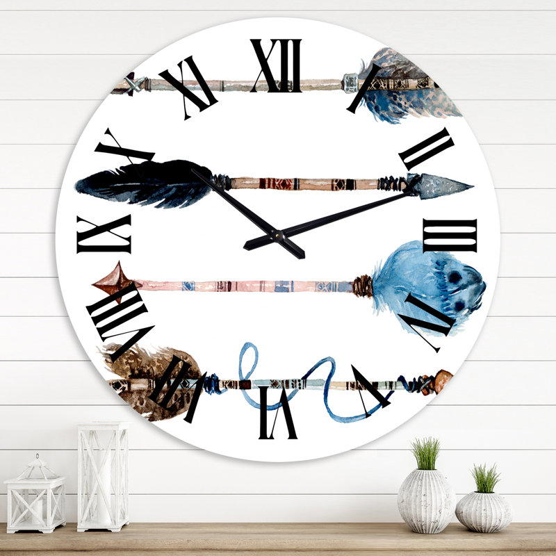 Horloge murale bohème et éclectique, Surdimensionné