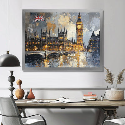 London Big Ben Landscape Glow I - London Wall Art