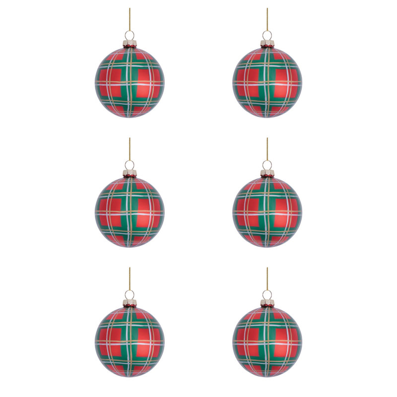 Boules en verre écossais (ensemble de 6)
