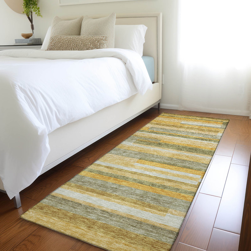 Premium Machine Washable Prisco Honey Rug, Runner 2'3" x 7'6"
