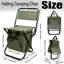 ATEK Portable Metal Foldable Fishing Camping Chair With Cooler Bag
