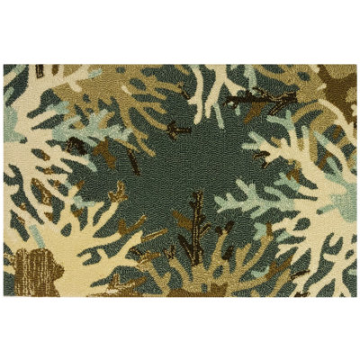 Ossett Looped / Hooked Floral Rug
