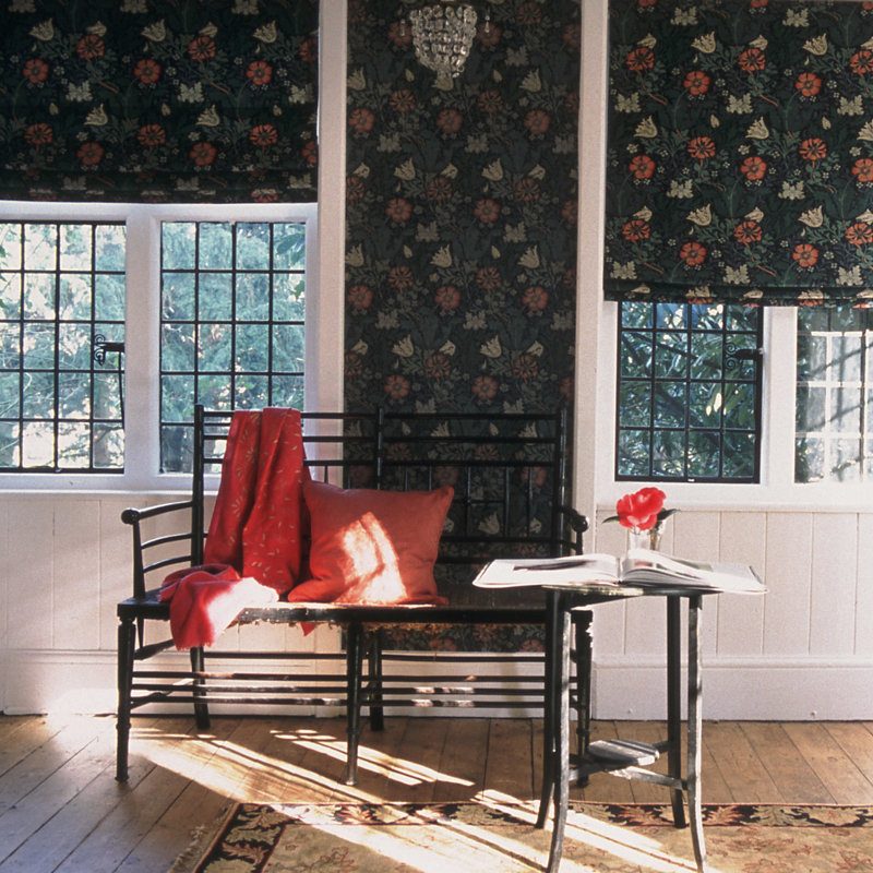 Compton Wallpaper, Indigo/Artichoke