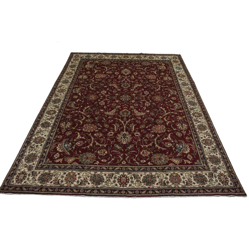 Tapis oriental rouge unique 10X13 One-of-a-Kind