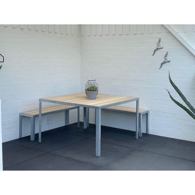 Carsonhill Square Metal Outdoor Dining Table , cm W cm D, 75cm H x 125cm L x 125cm W