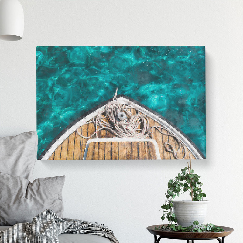 Deck Of The Boat - Wrapped Canvas Print, 40cm H x 60cm W x 3cm D