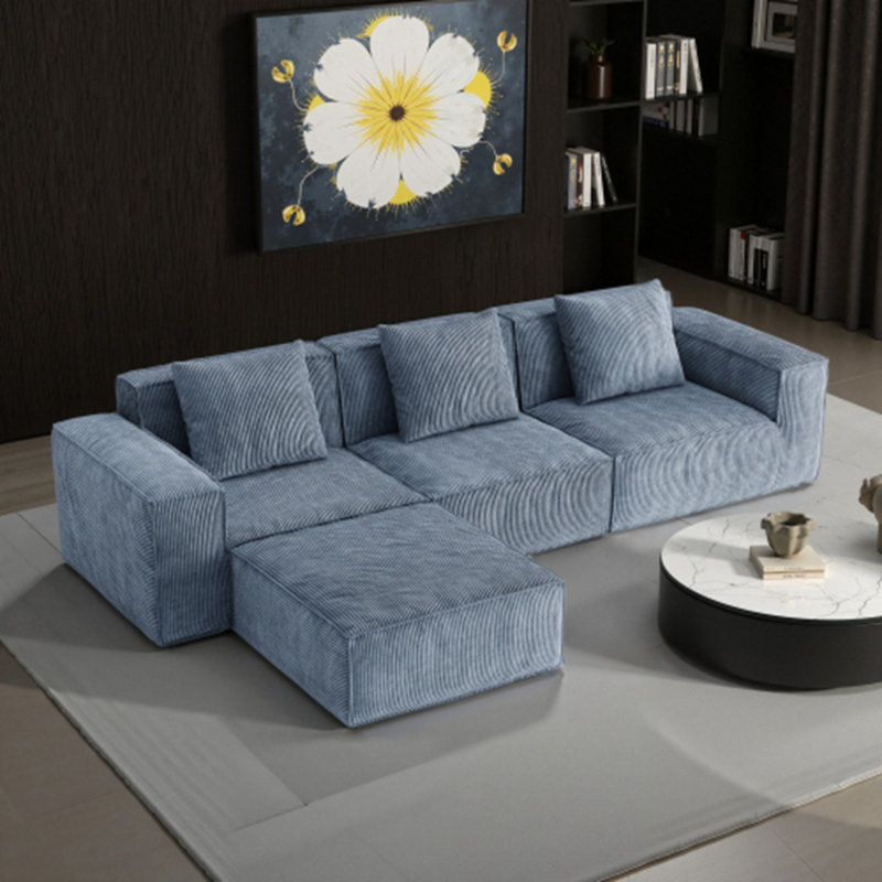 Modular Sofa Can Be Converted Into An Oversized Sofa, Grey, 22.4" H x 118" W x 39.4" D, 3