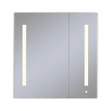 AiO Recessed Frameless Medicine Cabinet with 3 Adjustable Shelves and LED Lighting
