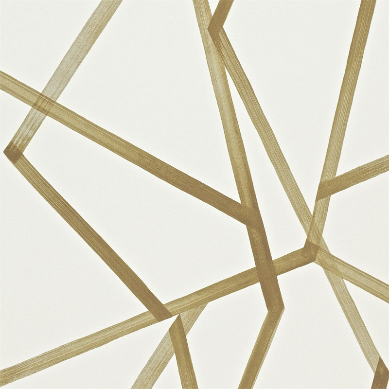 Sumi Wallpaper, Ivory/Mustard