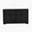 Kitchen Storage Stand Cupboard With Glass Door-Black