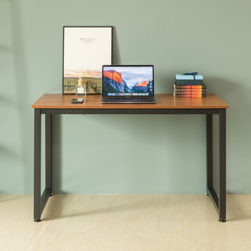 Stoneham Metal Base Writing Desk, Cherry/Balck