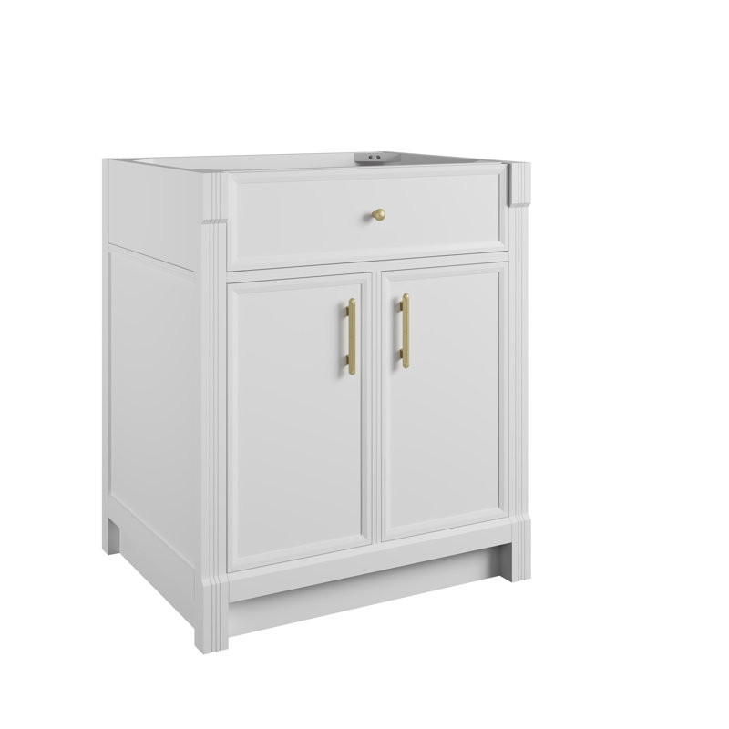 Bellshire 30" W Single Vanity Cabinet, Bright White, 30"