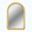 Miroir mural arqué en rotin naturel 39 x 26 x 1,2 po