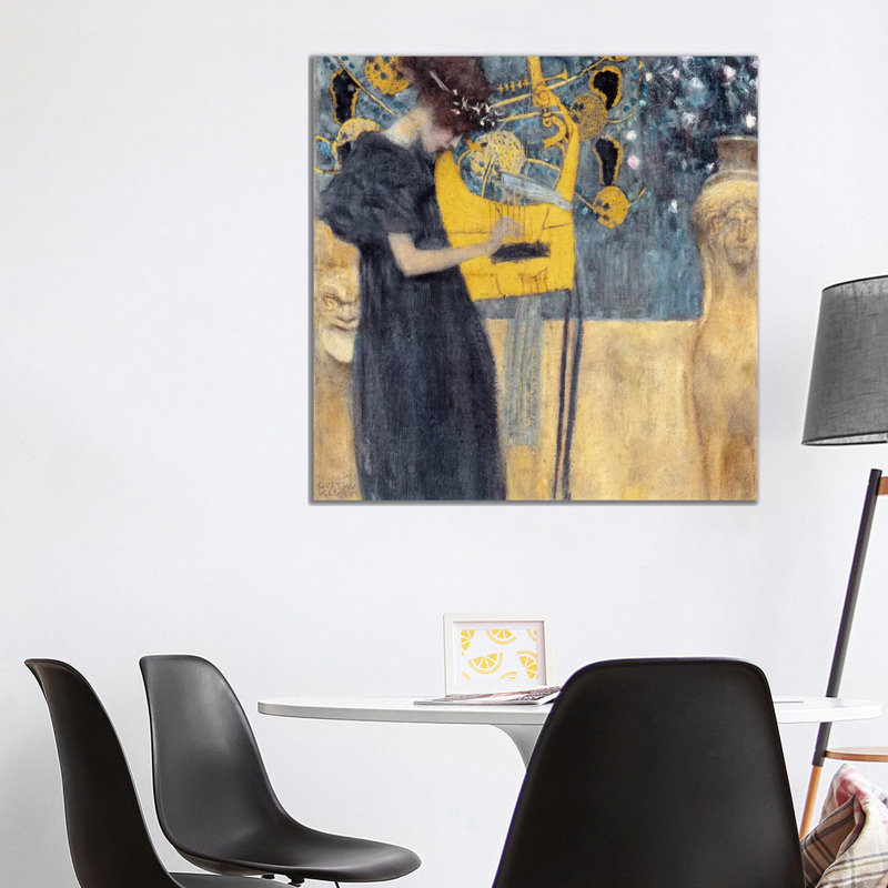 Musik 1895 by Gustav Klimt - Wrapped Canvas Gallery-Wrapped Canvas Giclée, 93.98 cm H x 93.98 cm W x 3.175 cm D
