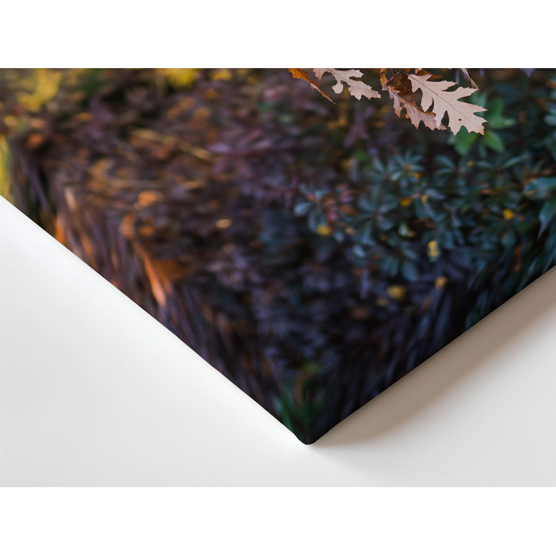 Toile dans un automne tranquille, tableau d'une cascade d'art brun et de feuilles d'or, spirales gracieuses des branches noueuses d'une toile