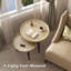 Table basse ronde en bois pour salon, table basse en bois de 23,6 po x P 18,9 po-887850287