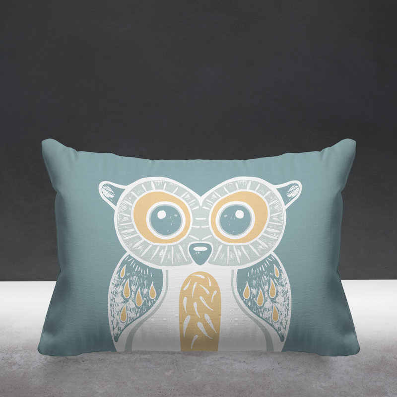 Coussin intérieur Addison Woodland Owl, Émeraude